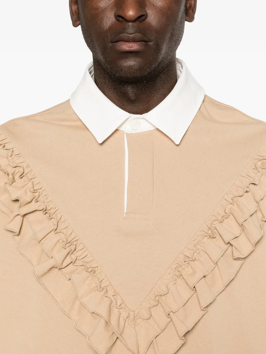 ruffled-detail polo shirt 10