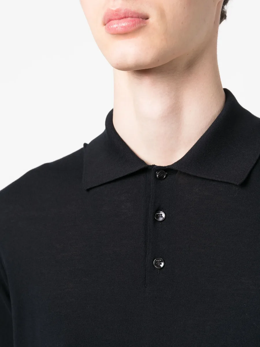 fine-knit cotton polo shirt 10