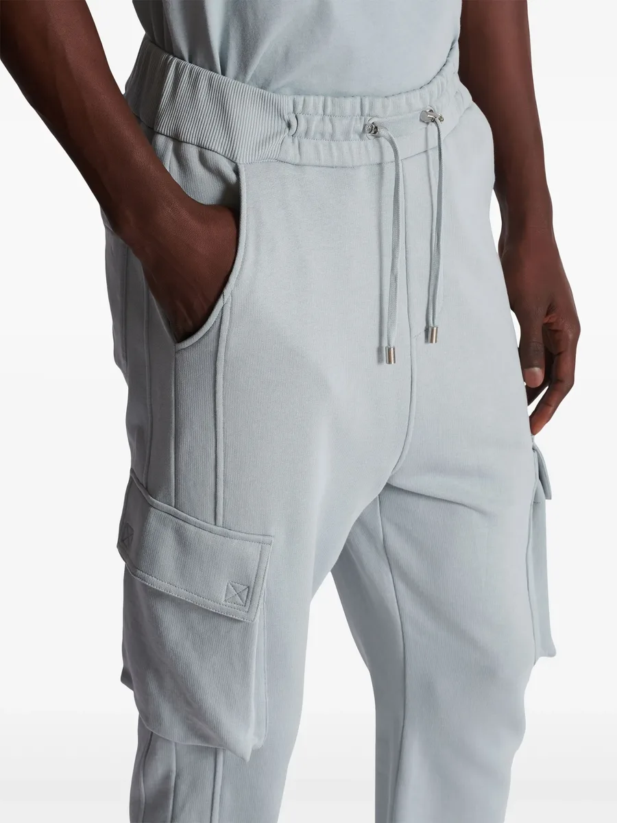 logo-print cotton cargo track pants 11