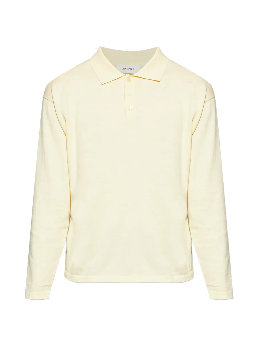 button long-sleeve polo shirt 1