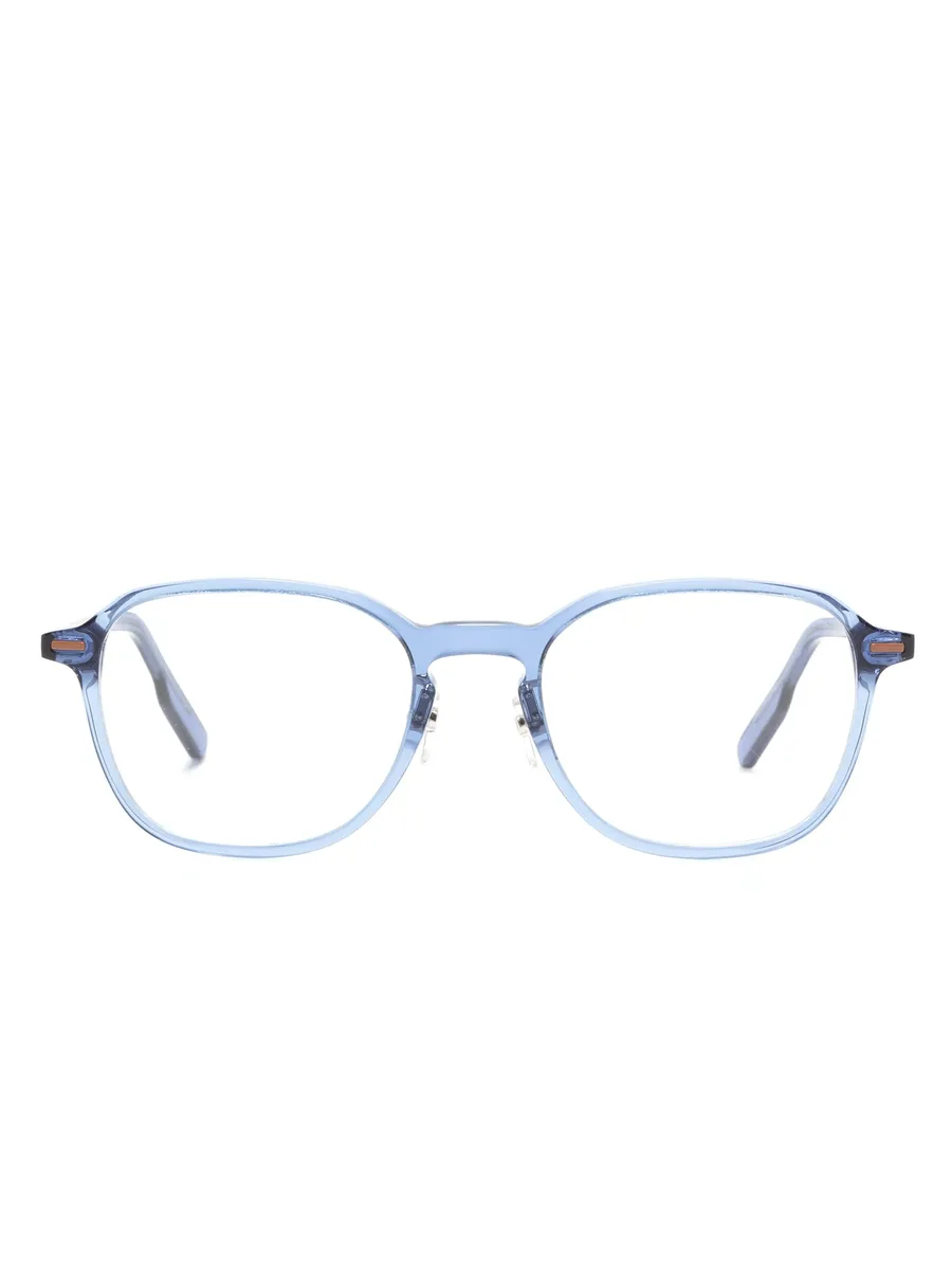 transparent square-frame glasses 1