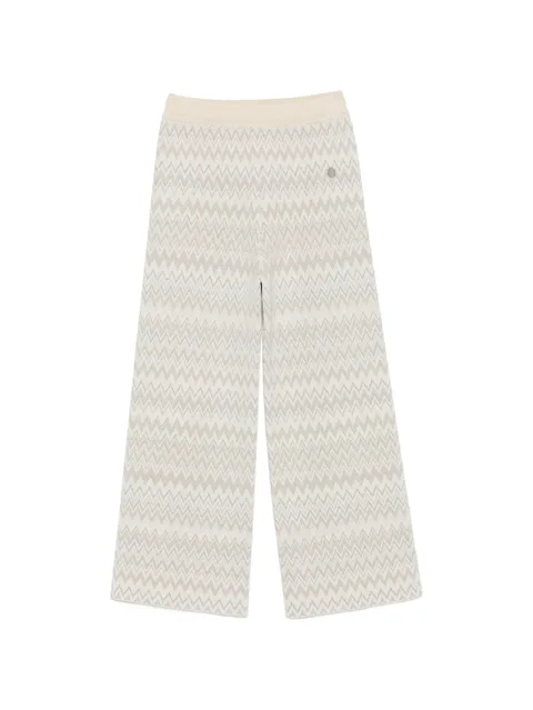 zigzag-knit wool trousers