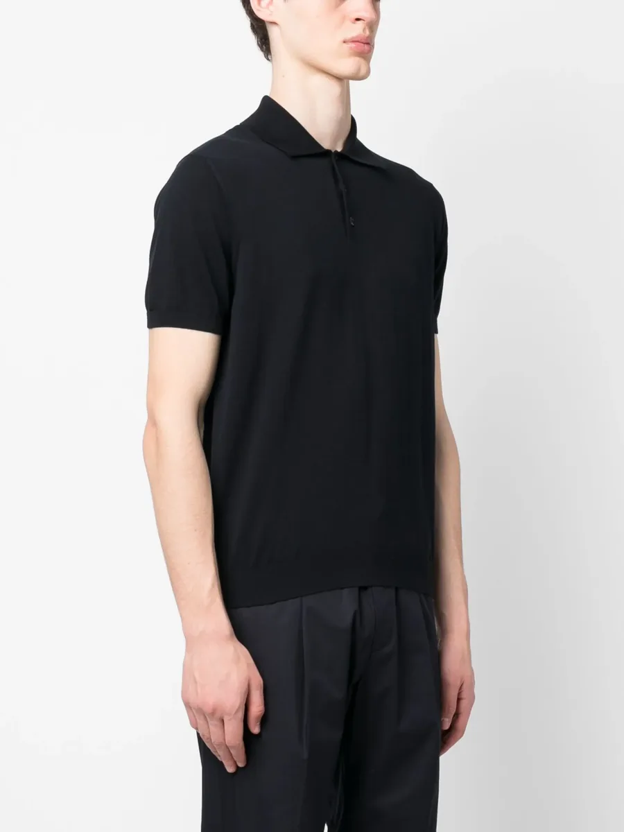 fine-knit cotton polo shirt 6