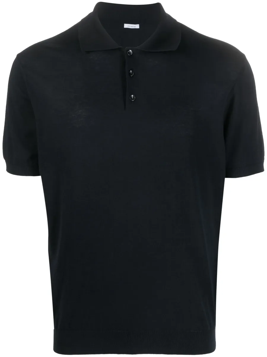 fine-knit cotton polo shirt 1