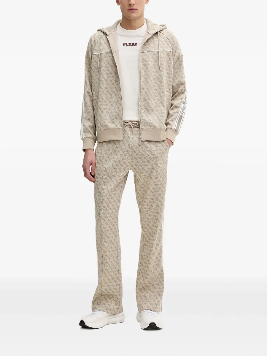 monogram-pattern side-stripe track pants 3