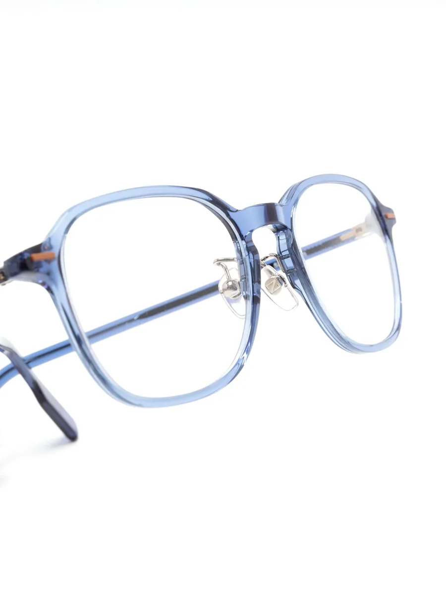 transparent square-frame glasses 5