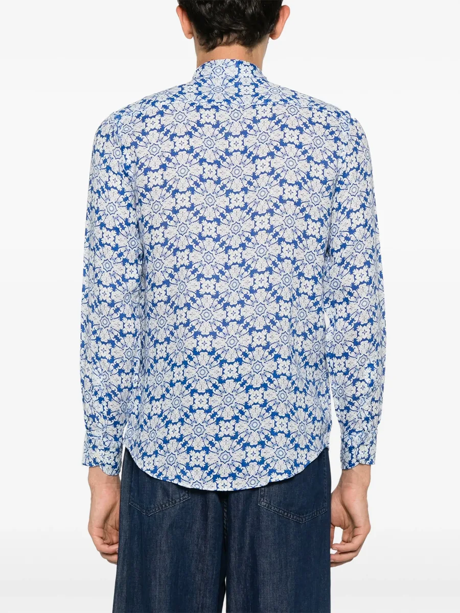 floral-print linen shirt 8