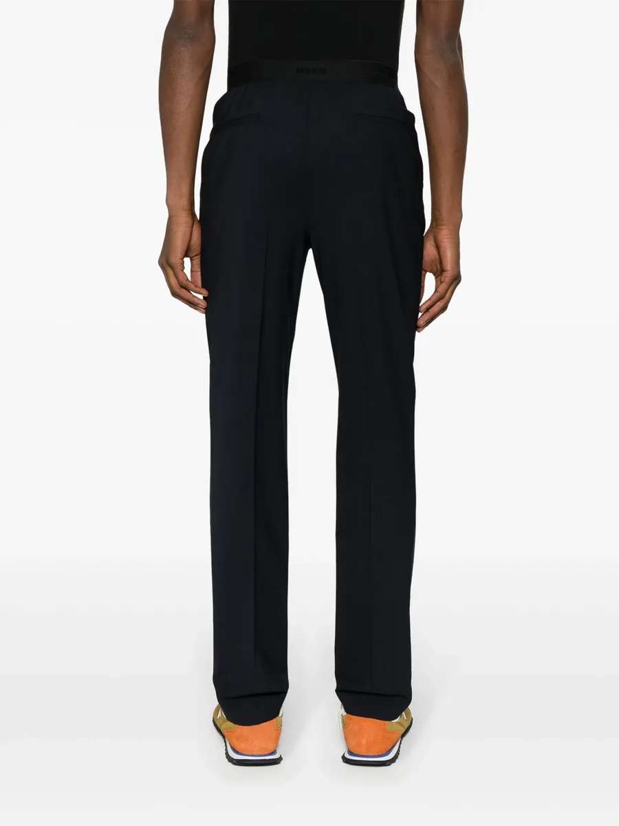 logo-waistband tailored trousers 7