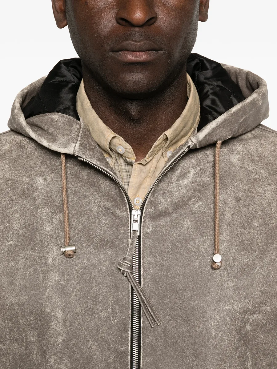 distressed hooded bomber jacket 10