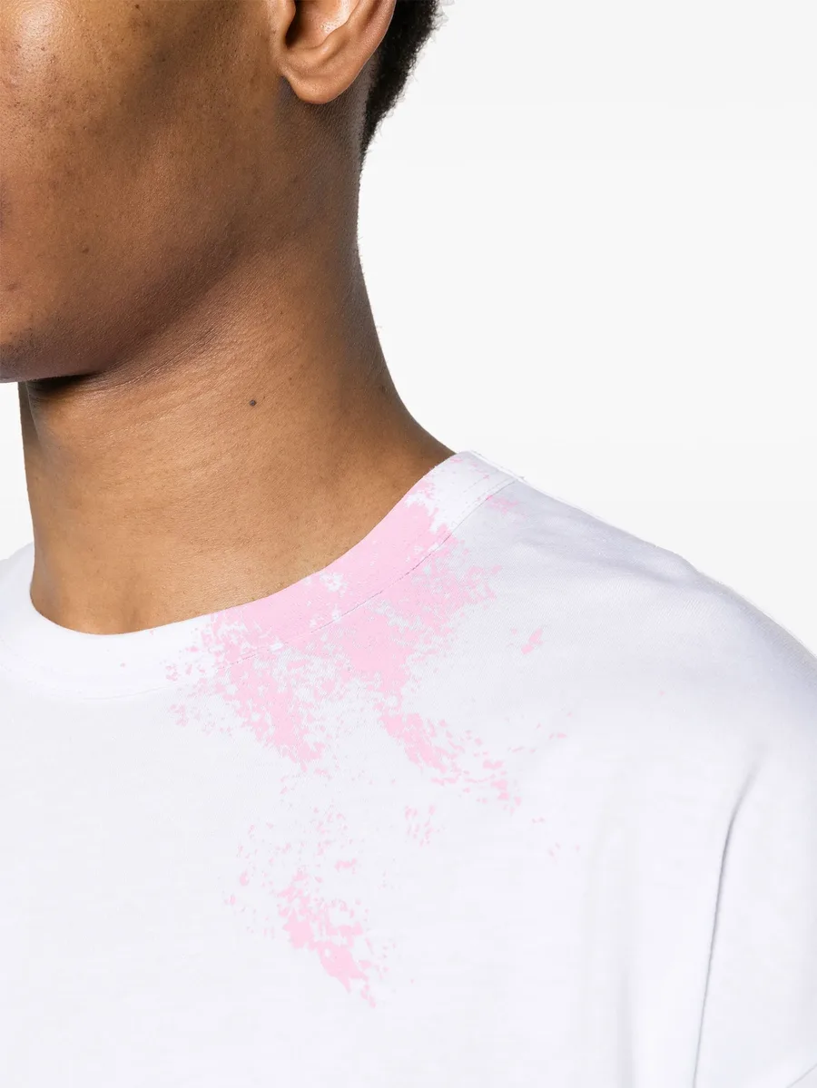 splatter-print cotton T-shirt 10