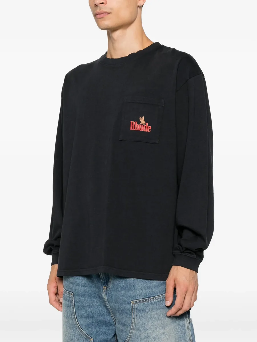 logo-print chest-pocket T-shirt 3