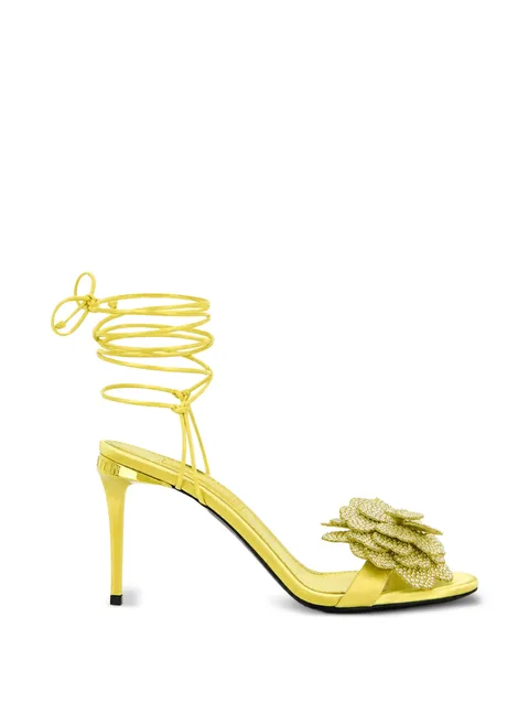 lace-up high-heels sandals strass Flower 9