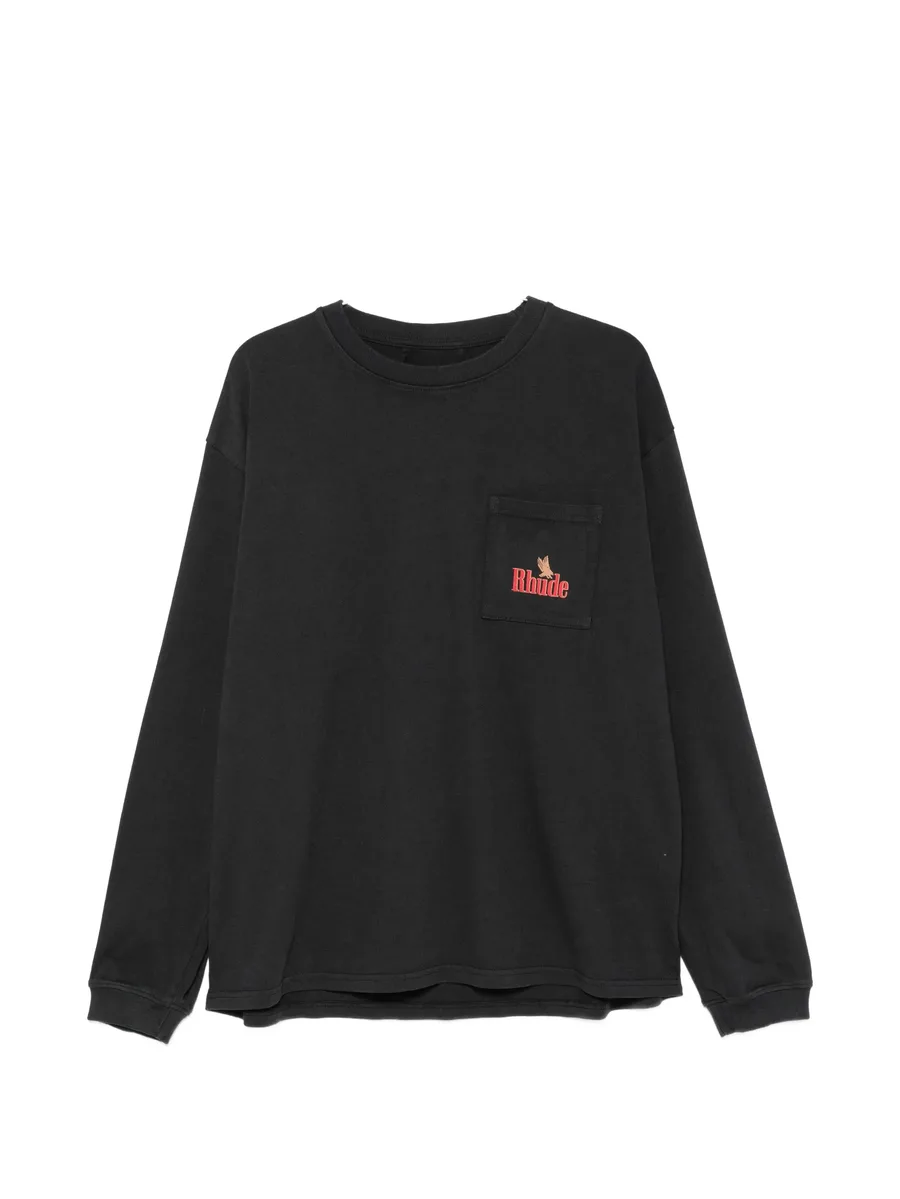 logo-print chest-pocket T-shirt 1