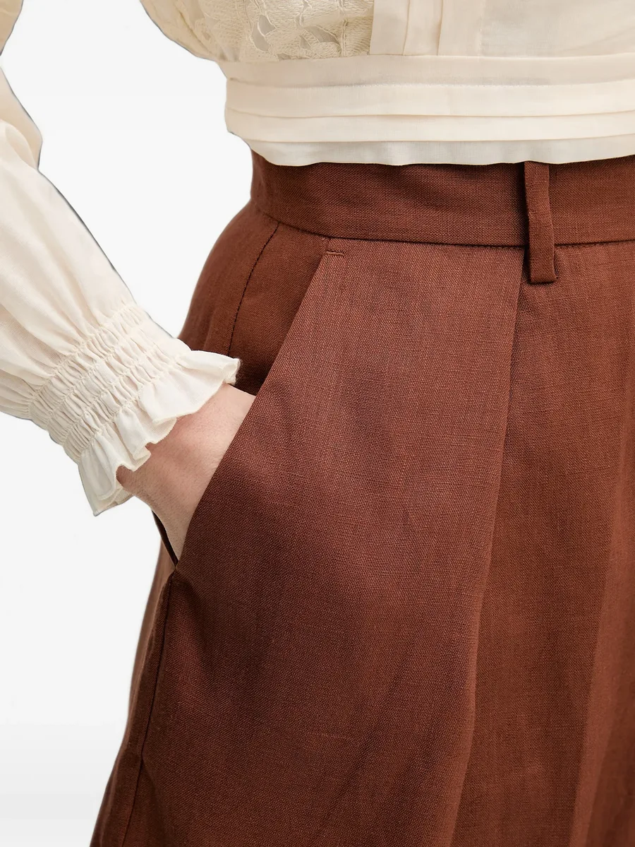 Posane pleated high-waisted shorts 4