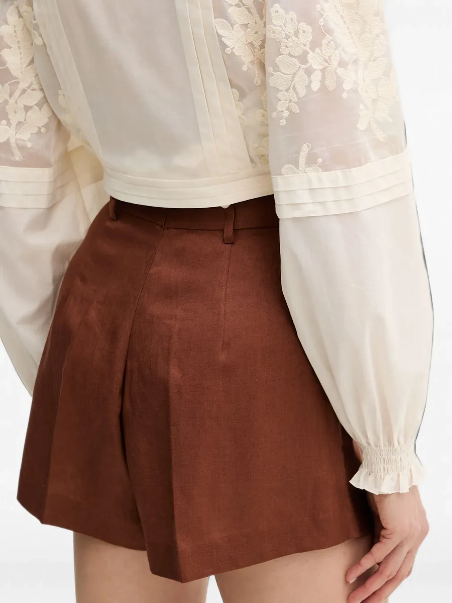 Posane pleated high-waisted shorts 3