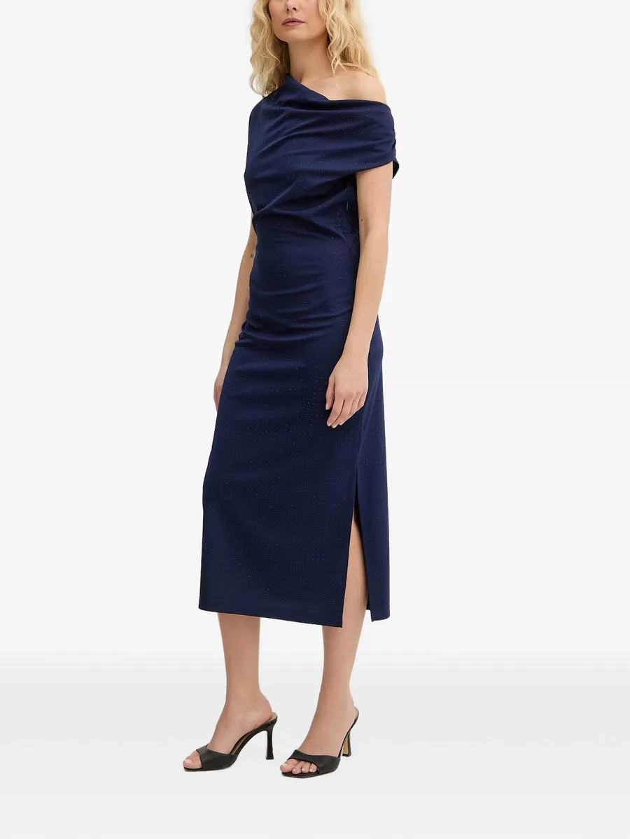 crystal-embellished draped maxi dress 2