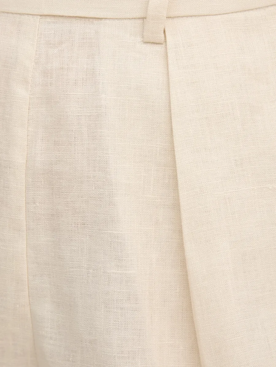 Posane pleated high-waisted shorts 5