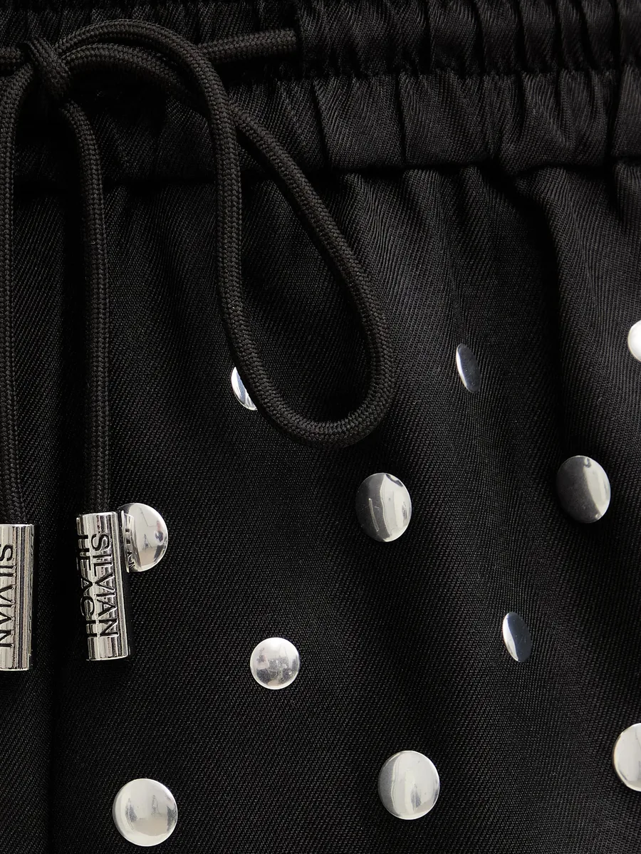 Varvara stud-embellished drawstring shorts 4