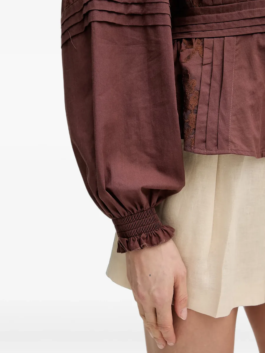 Posane pleated high-waisted shorts 4