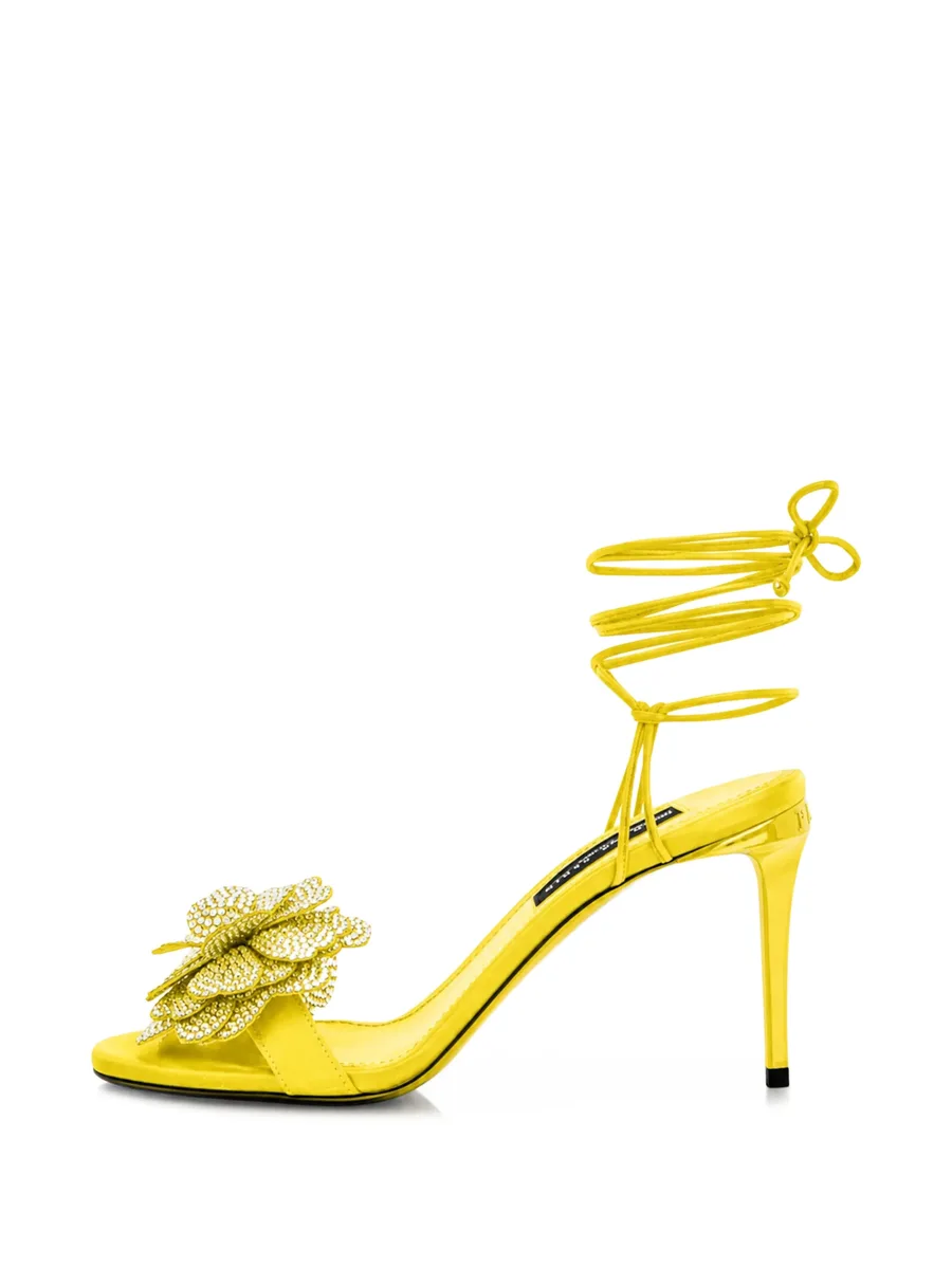 lace-up high-heels sandals strass Flower 9 3