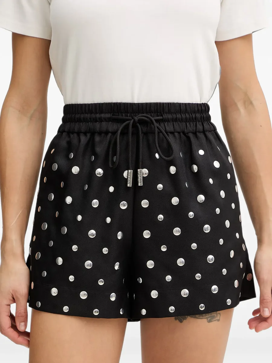 Varvara stud-embellished drawstring shorts 2
