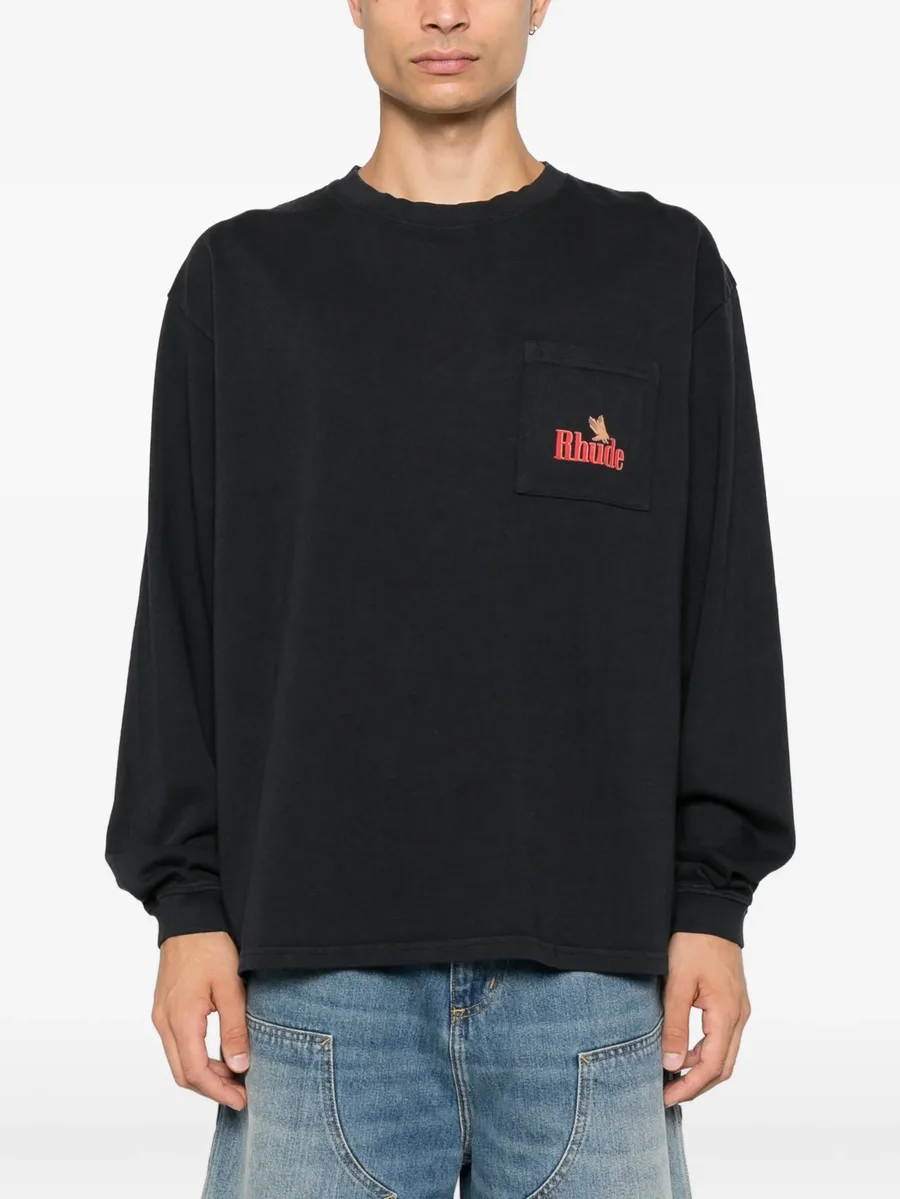 logo-print chest-pocket T-shirt 4