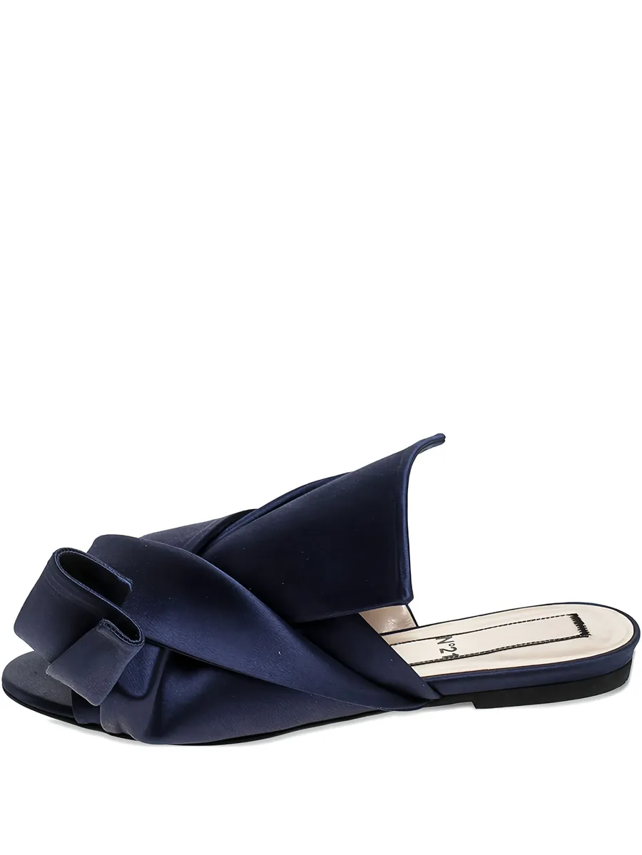 satin knot-embellishment sandals 2