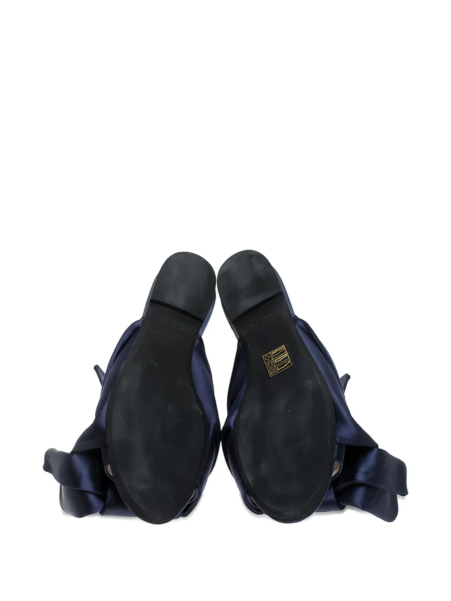 satin knot-embellishment sandals 8