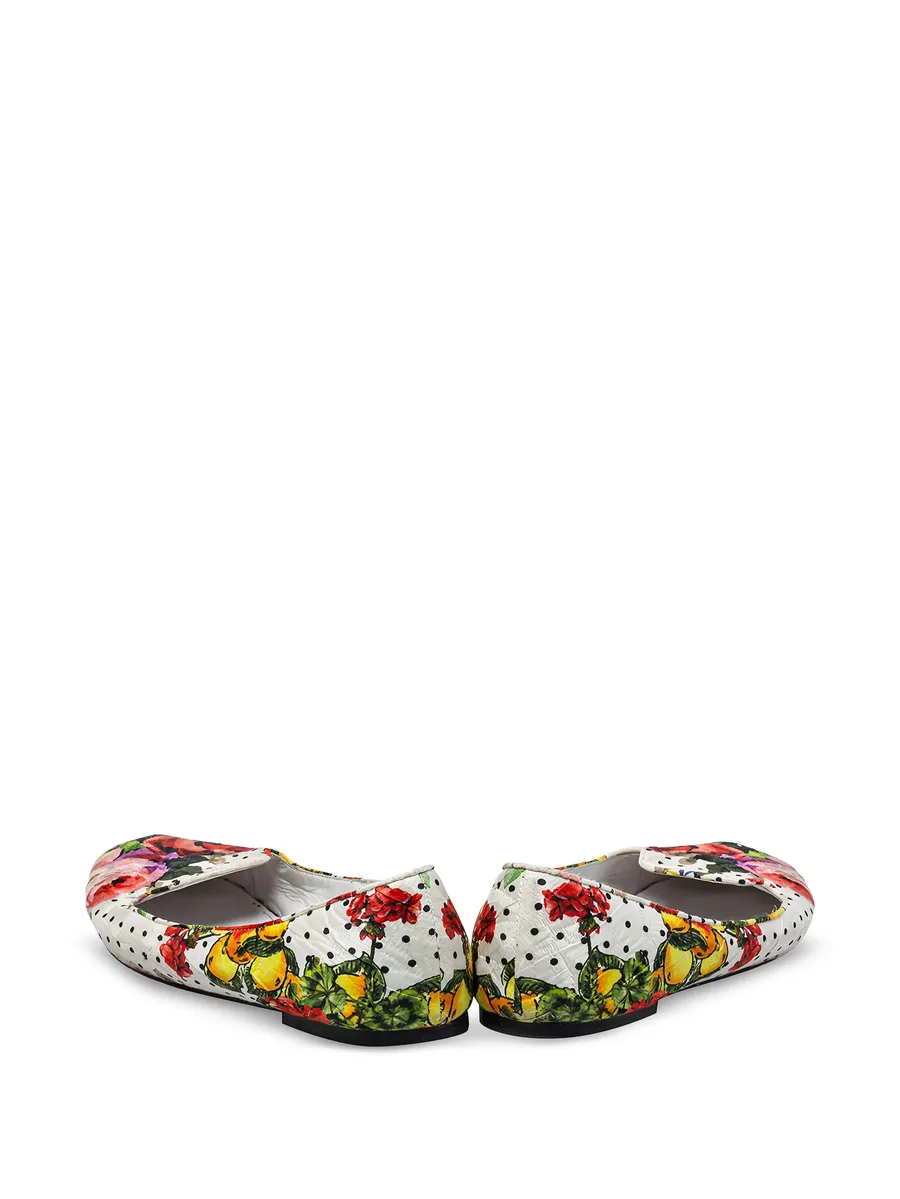 floral-print ballet flats 5