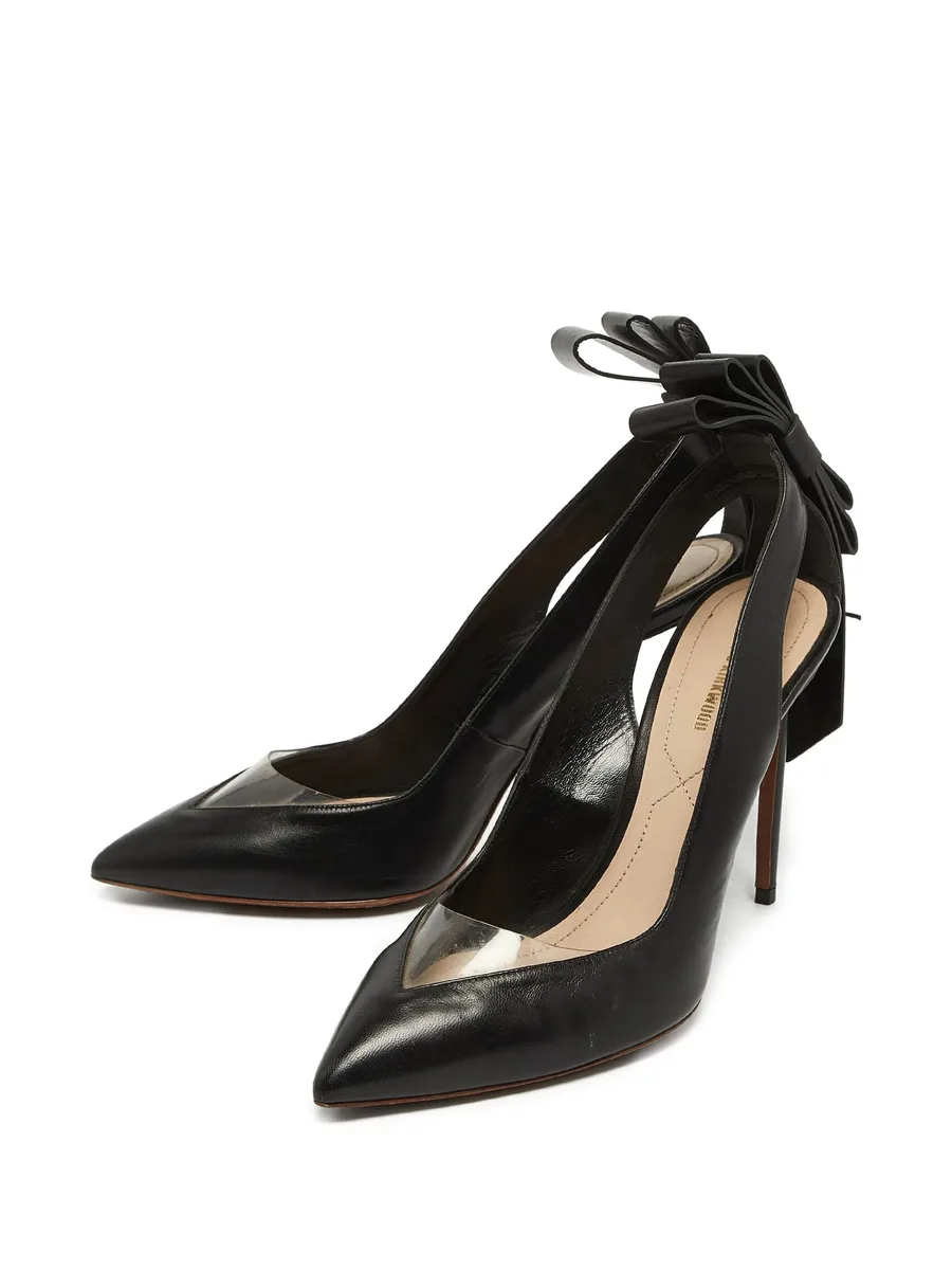 clear-panelled pointed-toe heels 6