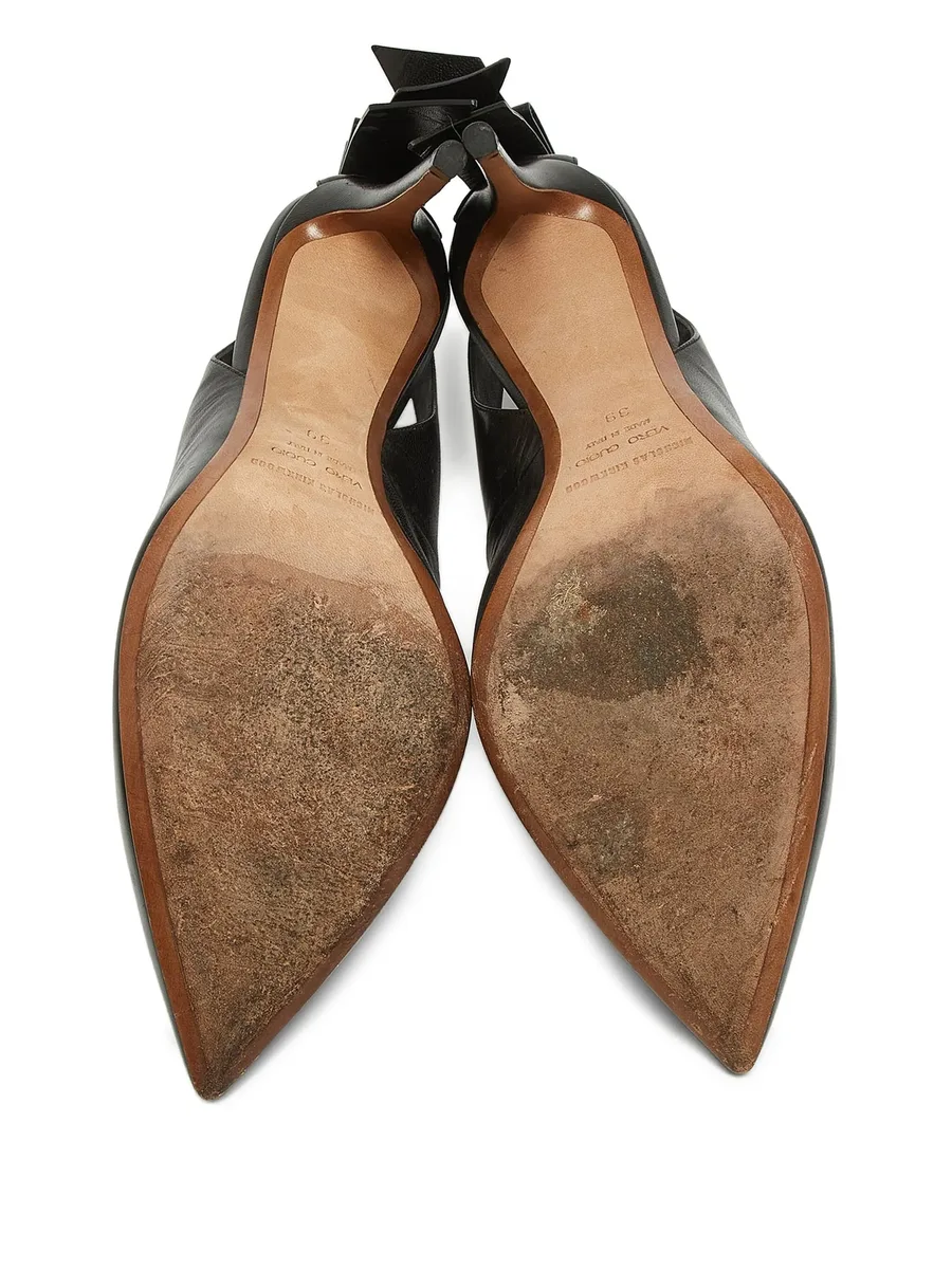 clear-panelled pointed-toe heels 10