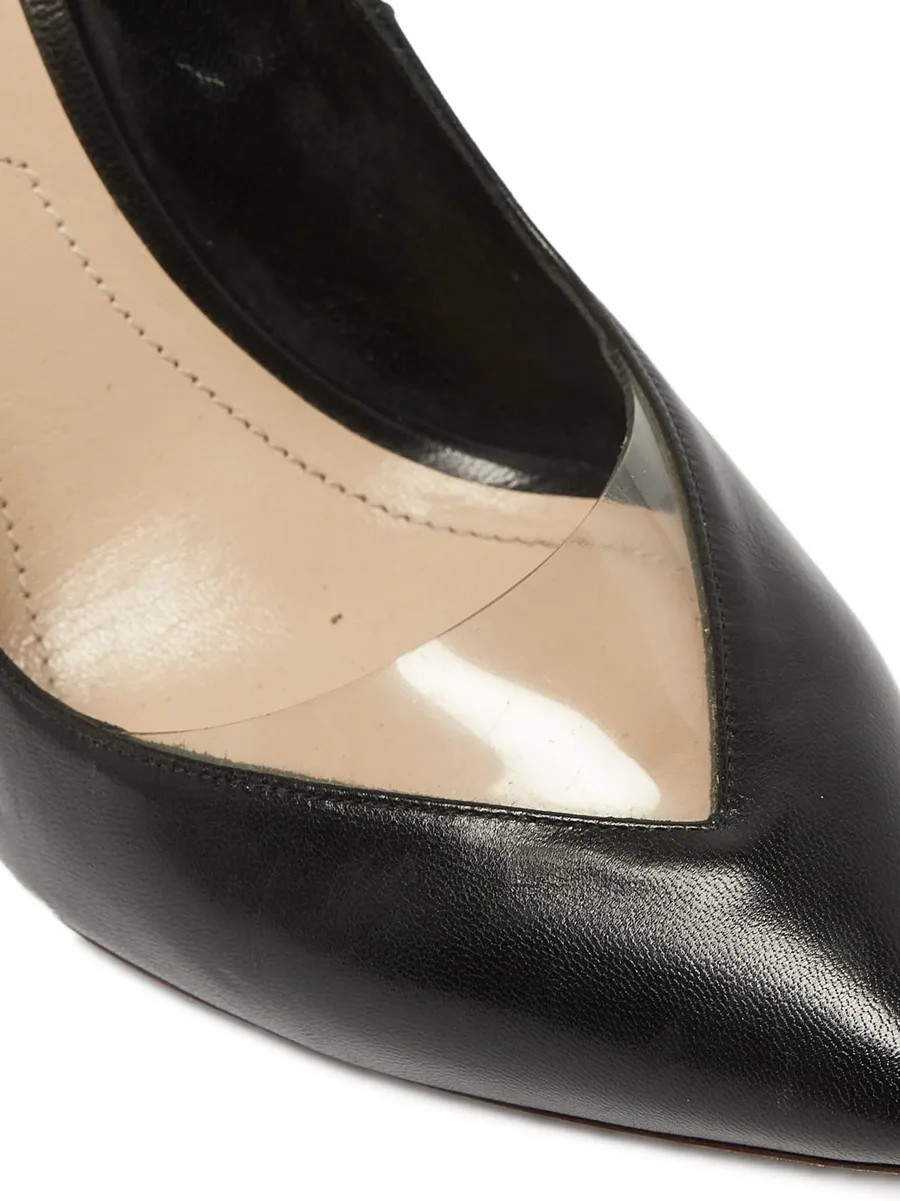 clear-panelled pointed-toe heels 12