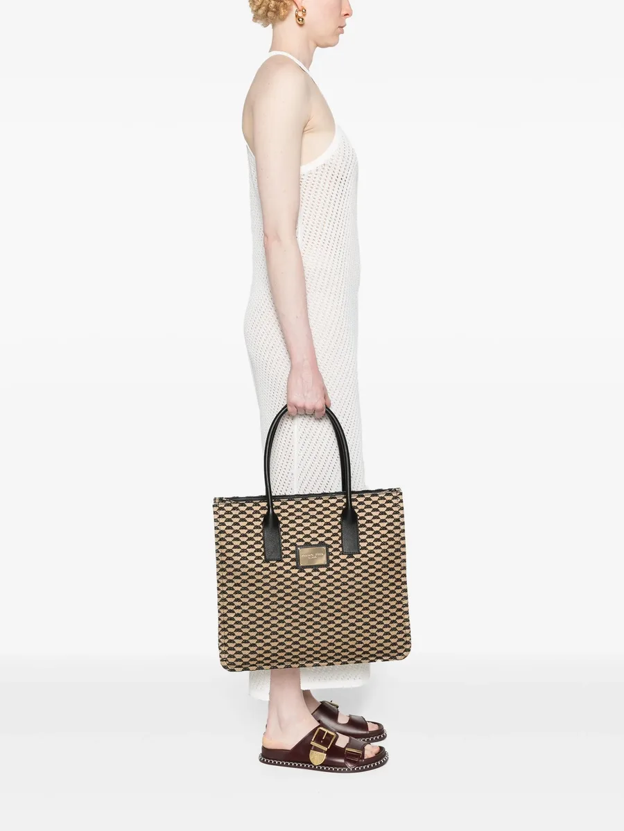 Bruna jacquard tote bag 4