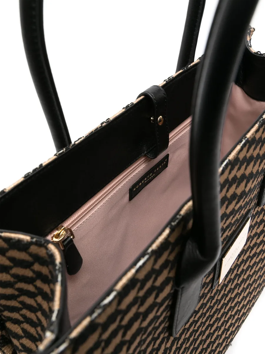 Bruna jacquard tote bag 10