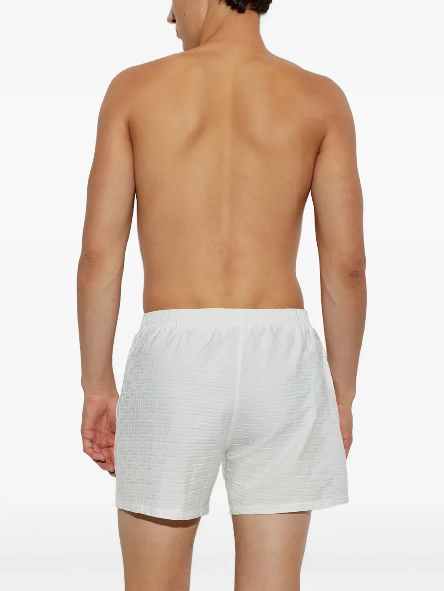 monogram-pattern drawstring swim shorts 4