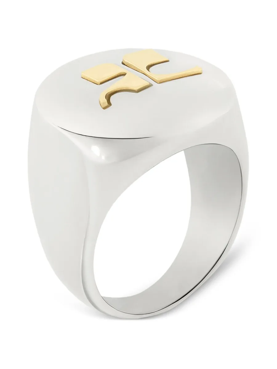 AC logo-plaque signet ring 5