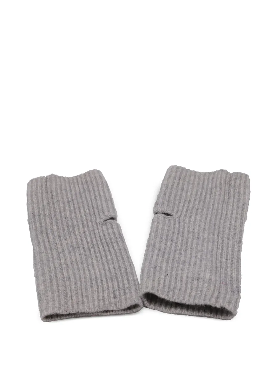 Ribbed-knit cashmere gloves 1