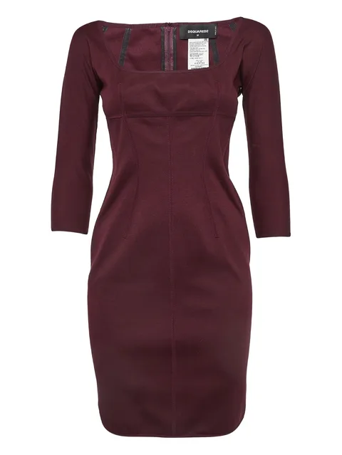 square-neck mini dress