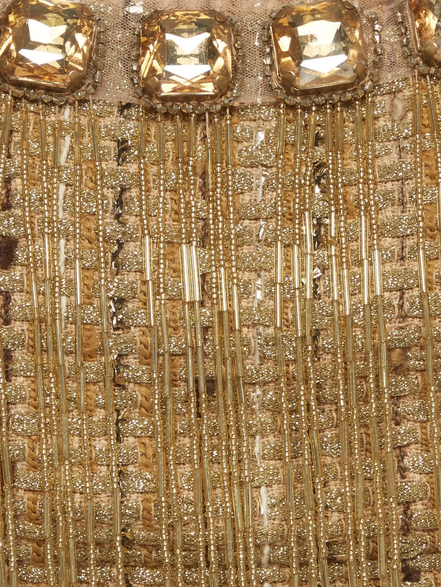 sequin-embroidered tweed top 3