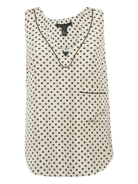 printed silk blouse