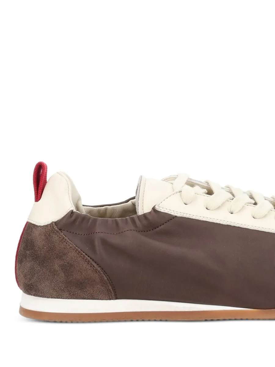 suede panelled trainers 3