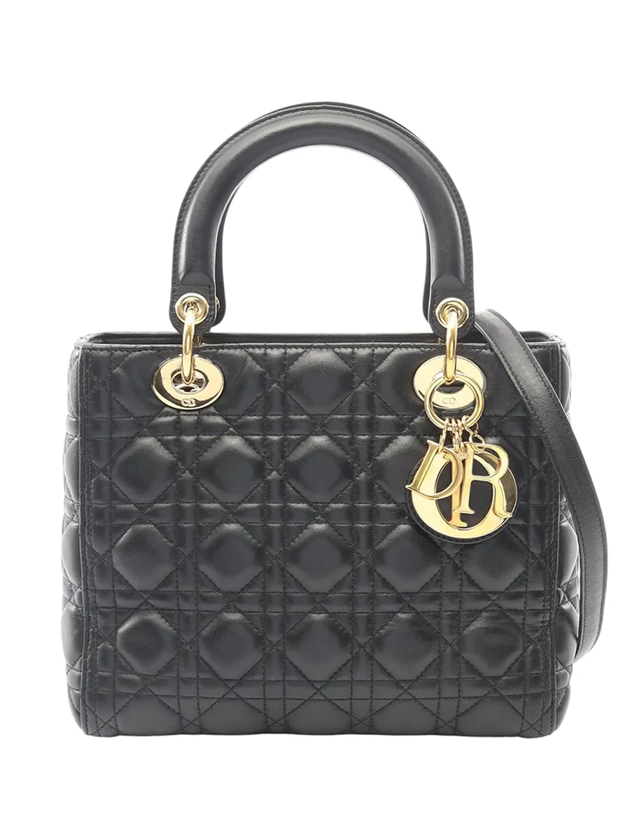 сумка-сэтчел Cannage Lady Dior среднего размера (2010-2026 годы) 2