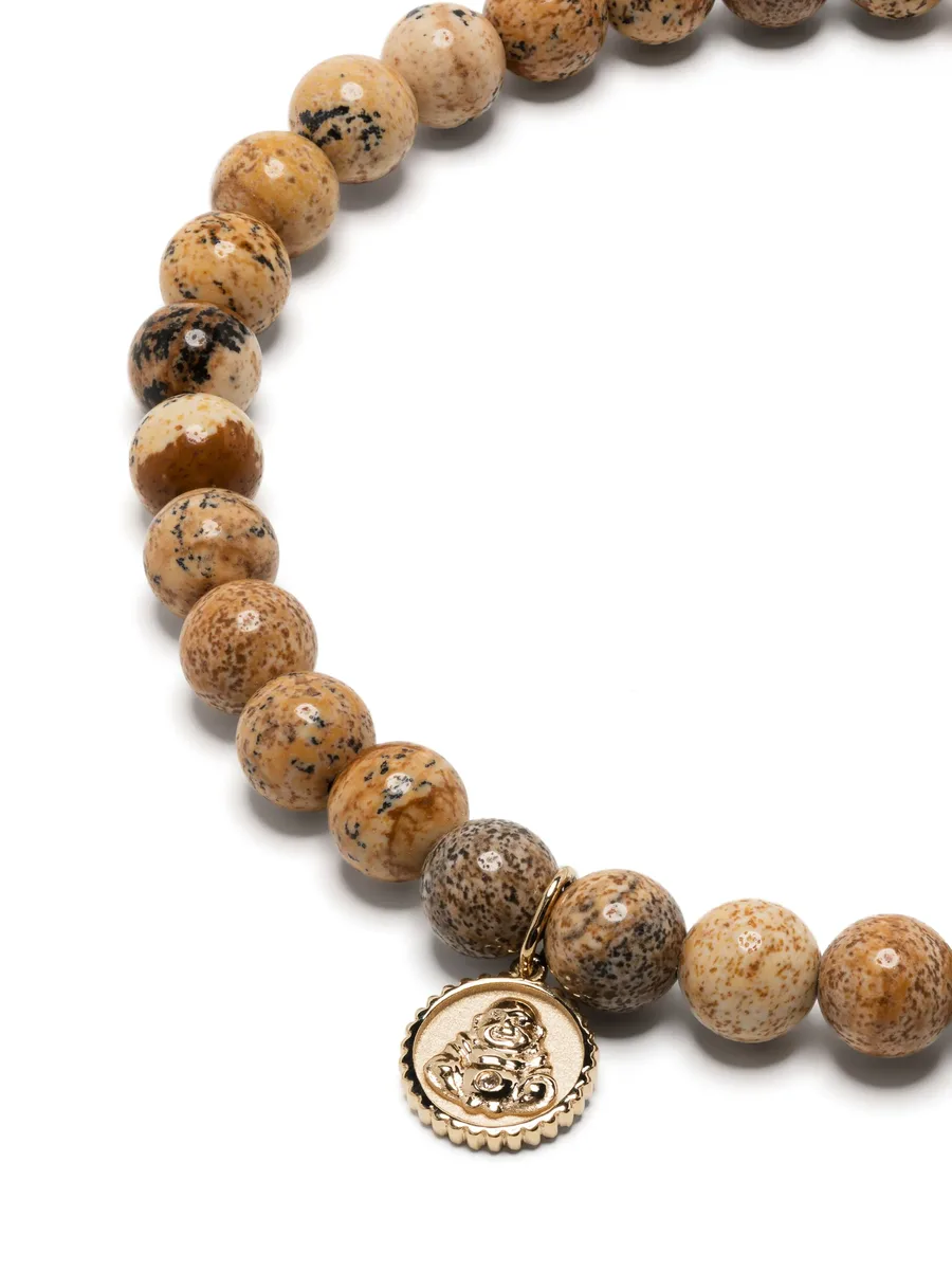 браслет Buddha из желтого золота с бусинами 6