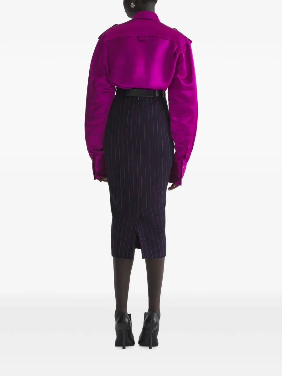 pinstripe midi pencil skirt 4