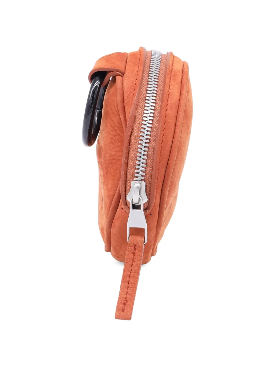 circle zip suede pouch 5