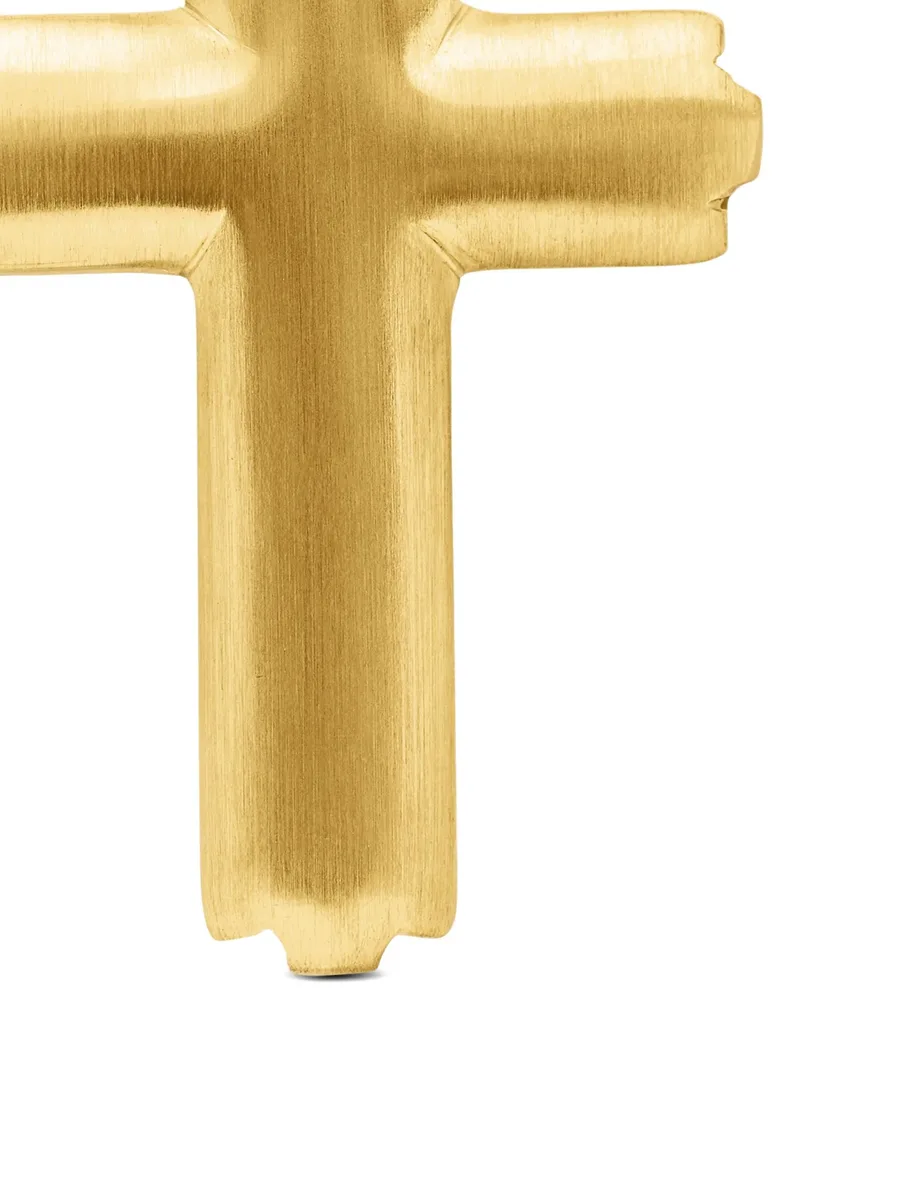подвеска Deco Cross из желтого золота (34 мм) 14