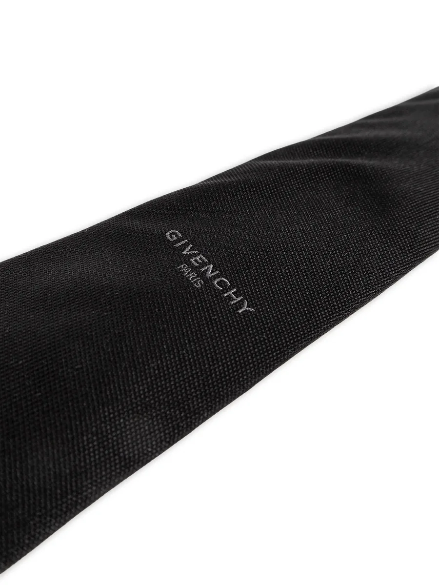 logo-print silk tie 3