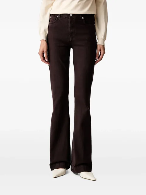high-waisted bootcut jeans