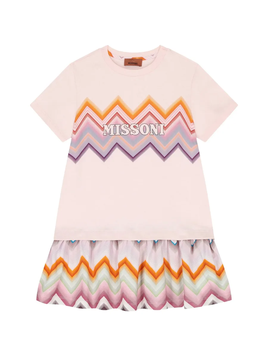 zigzag-print ruffled dress 1
