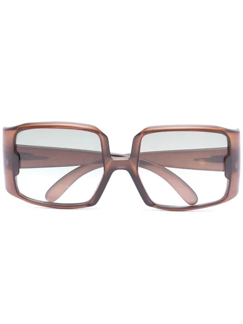 1970s CD plaque rectangle-framed sunglasses